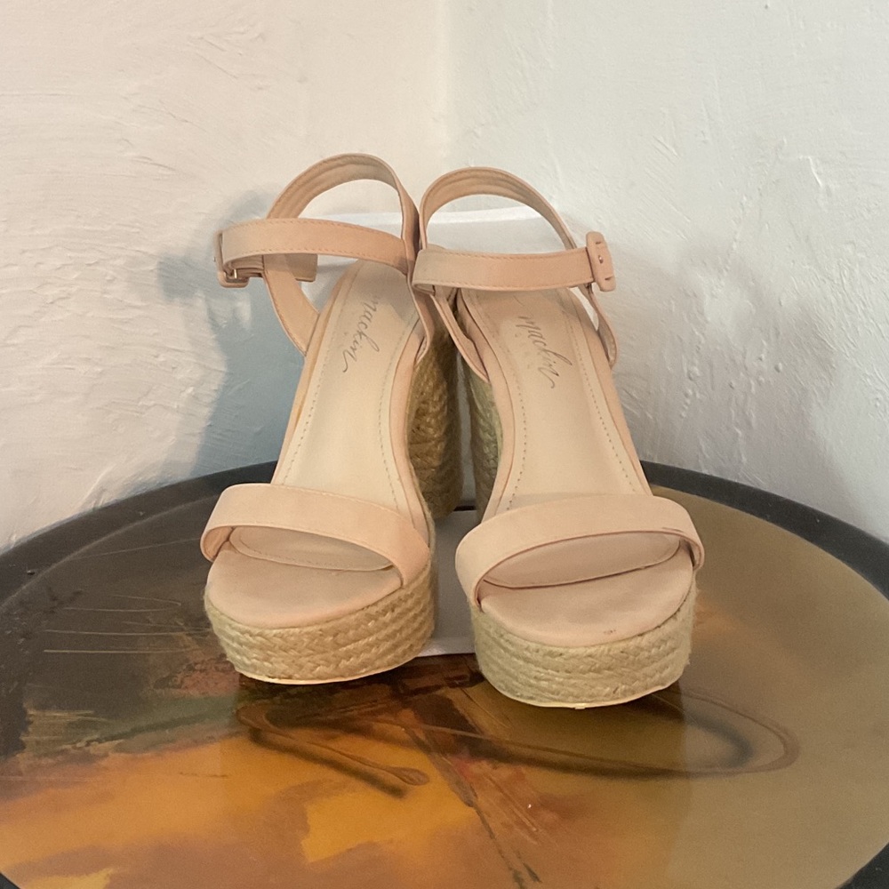 Sale! Mackin Girl Platform Strappy Sandals, Size 8.5, Nude